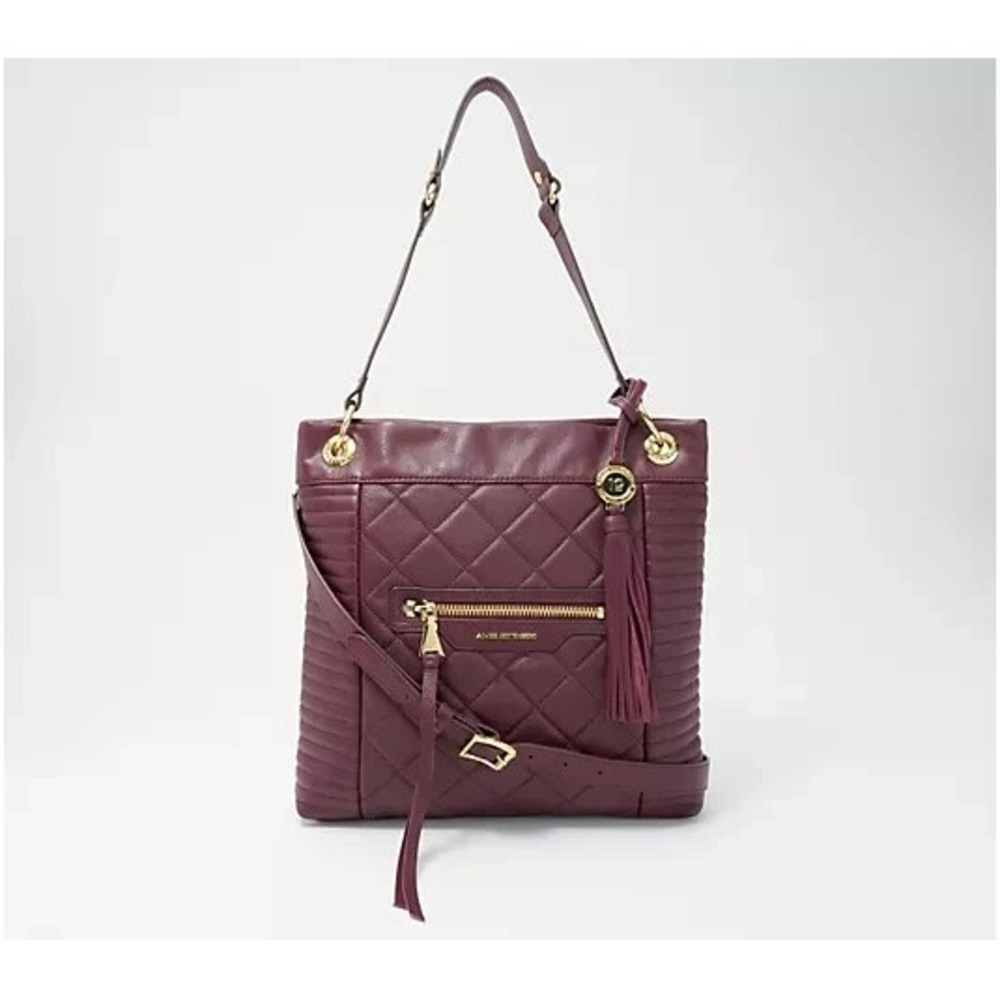 Aimee Kestenberg Serena Leather Convertible Crossbody medium Plum bag A621807